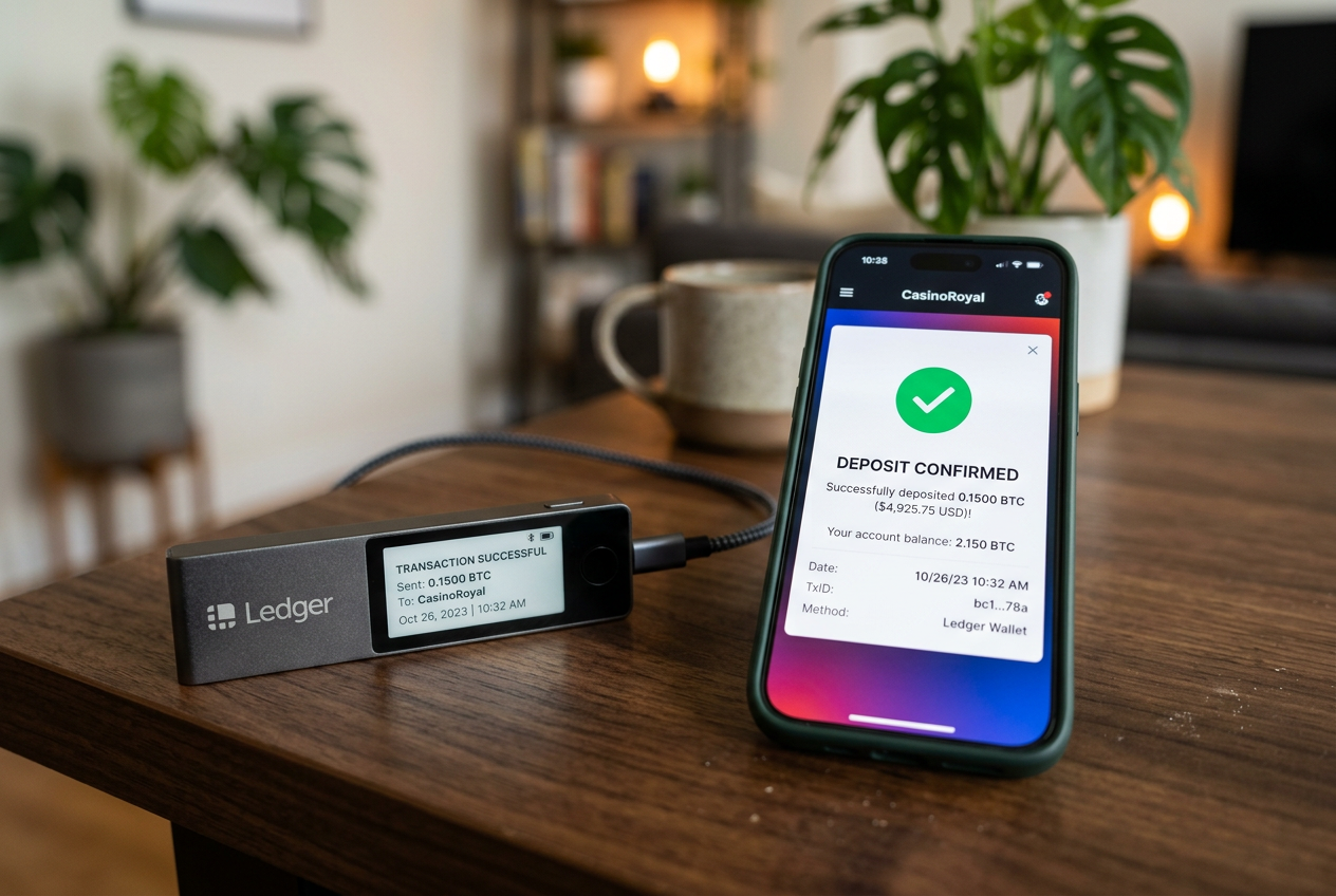 Użytkownik autoryzujący transakcję krypto za pomocą smartfona